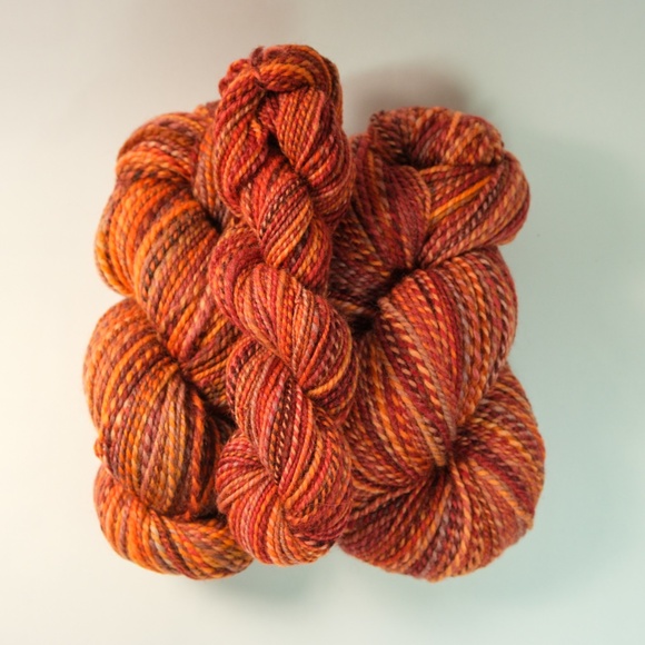 Autumn Handspun Corriedale Wool Yarn 172 Yds - Picture 2 of 6